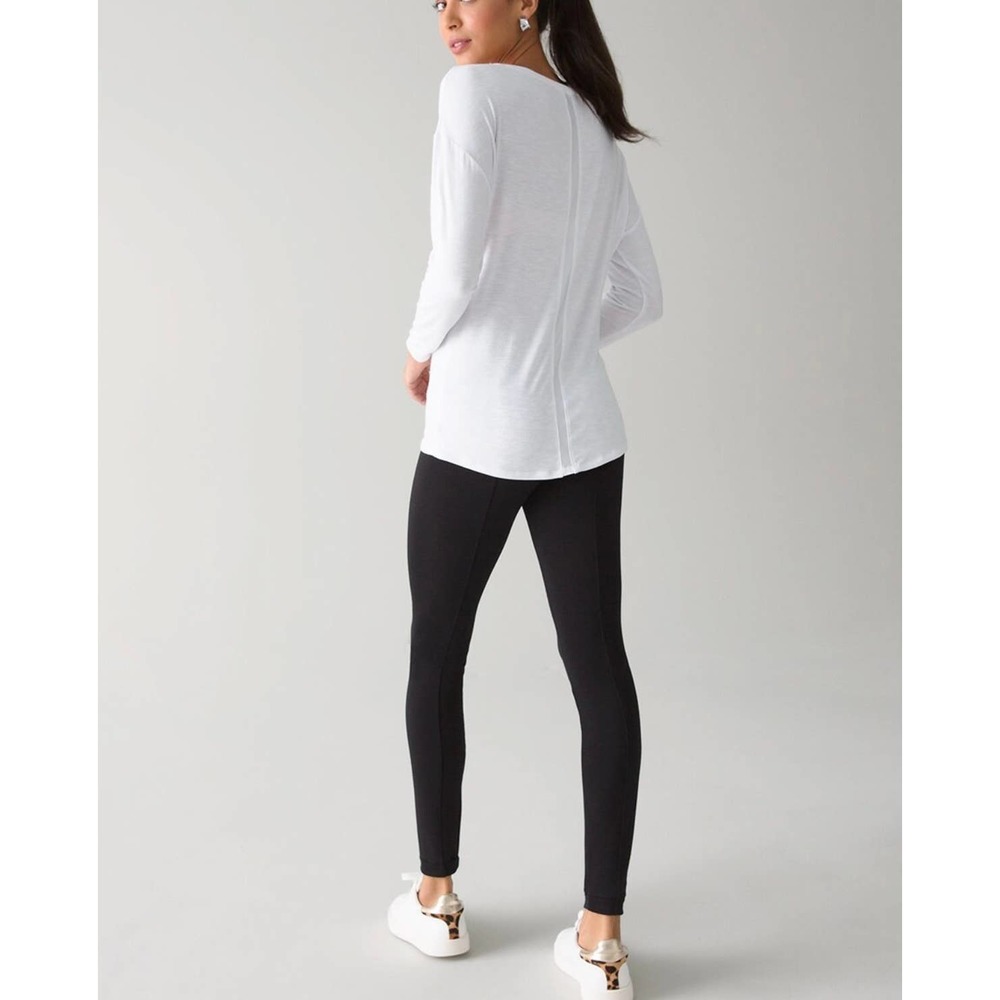 White House Black Market Weekend Black Relaxed Knit Legging, Size 0